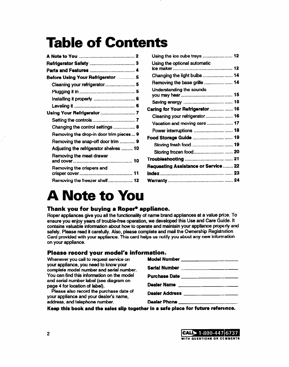 Whirlpool RT22AK User Manual | Page 2 / 24