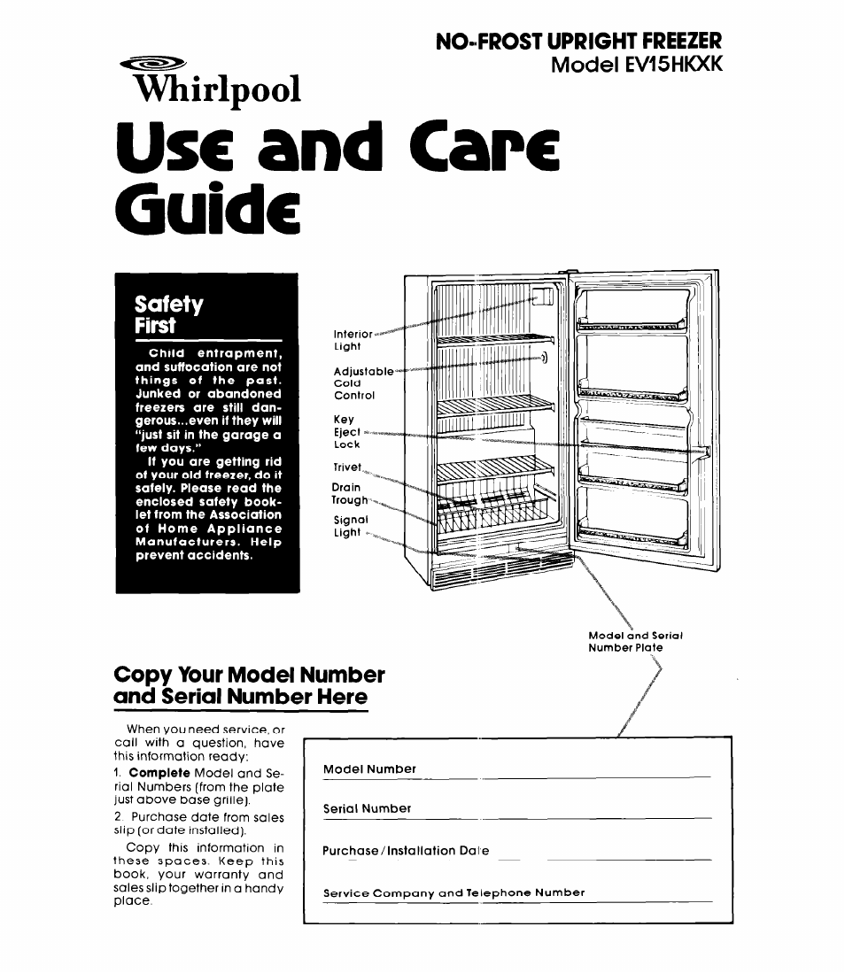 Whirlpool EVISHKXK User Manual | 8 pages