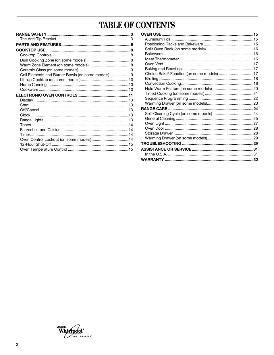 Whirlpool GR563LXSB0 User Manual | Page 2 / 32