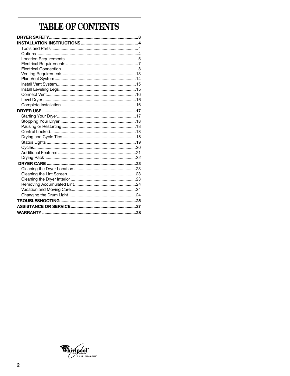 Whirlpool 8577194 User Manual | Page 2 / 28