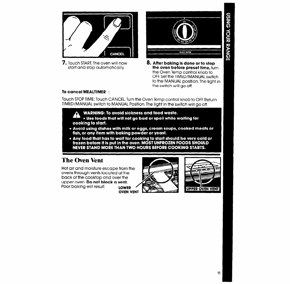 The oven vent | Whirlpool SM958PES User Manual | Page 11 / 24