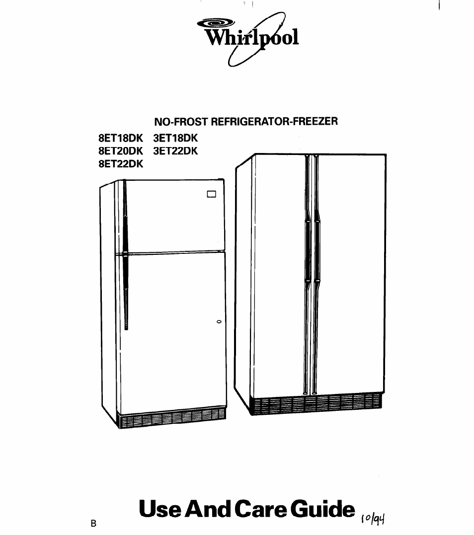 Whirlpool 8ET18DK User Manual | 26 pages