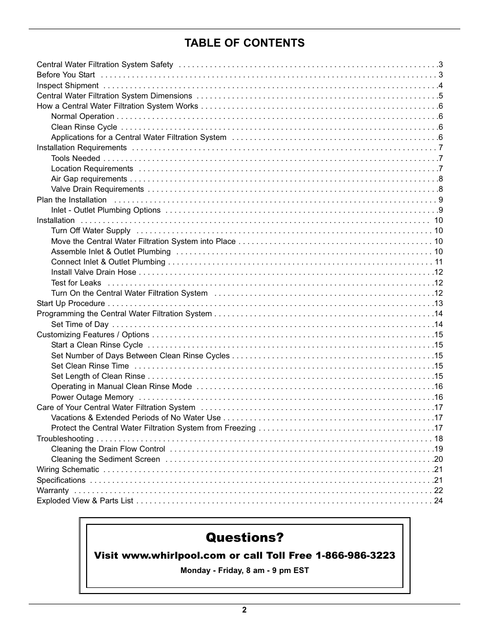 Whirlpool WHELJ1 User Manual | Page 2 / 27