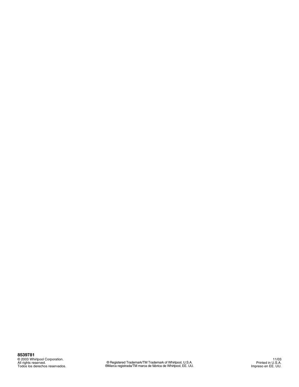 Whirlpool 8539781 User Manual | Page 20 / 20