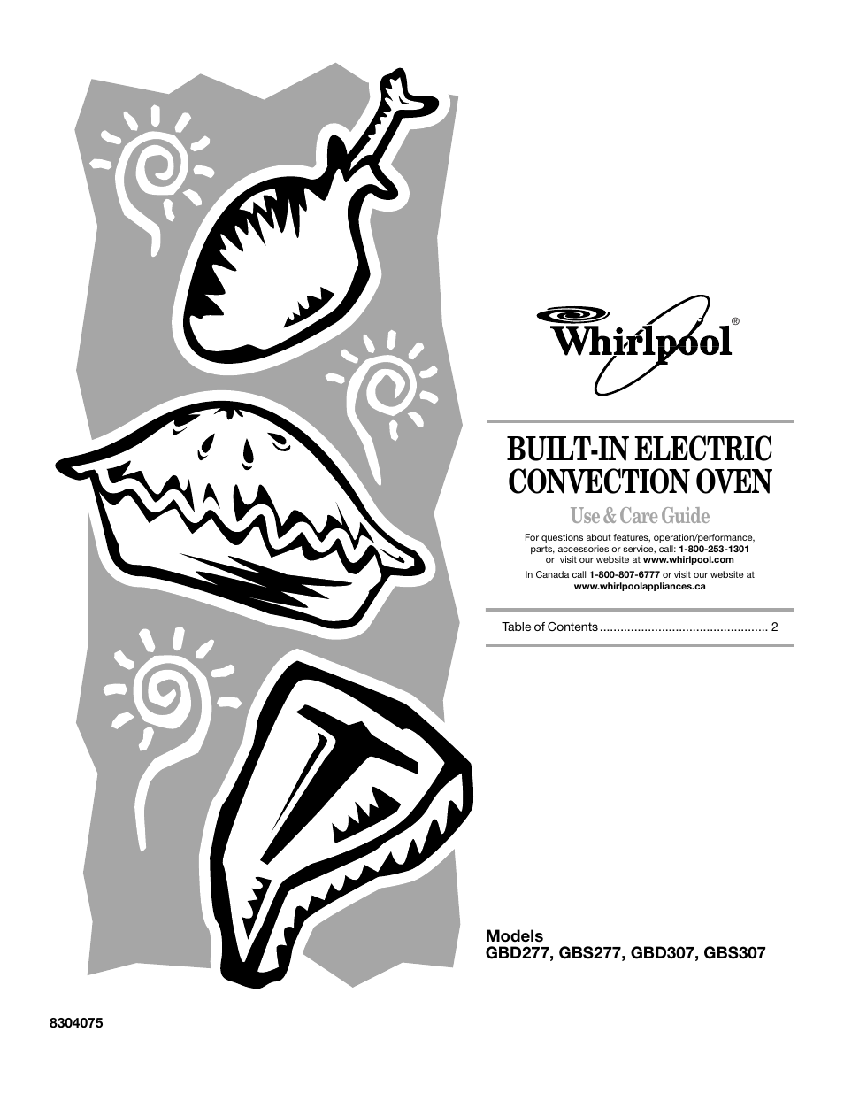 Whirlpool GBD307 User Manual | 16 pages