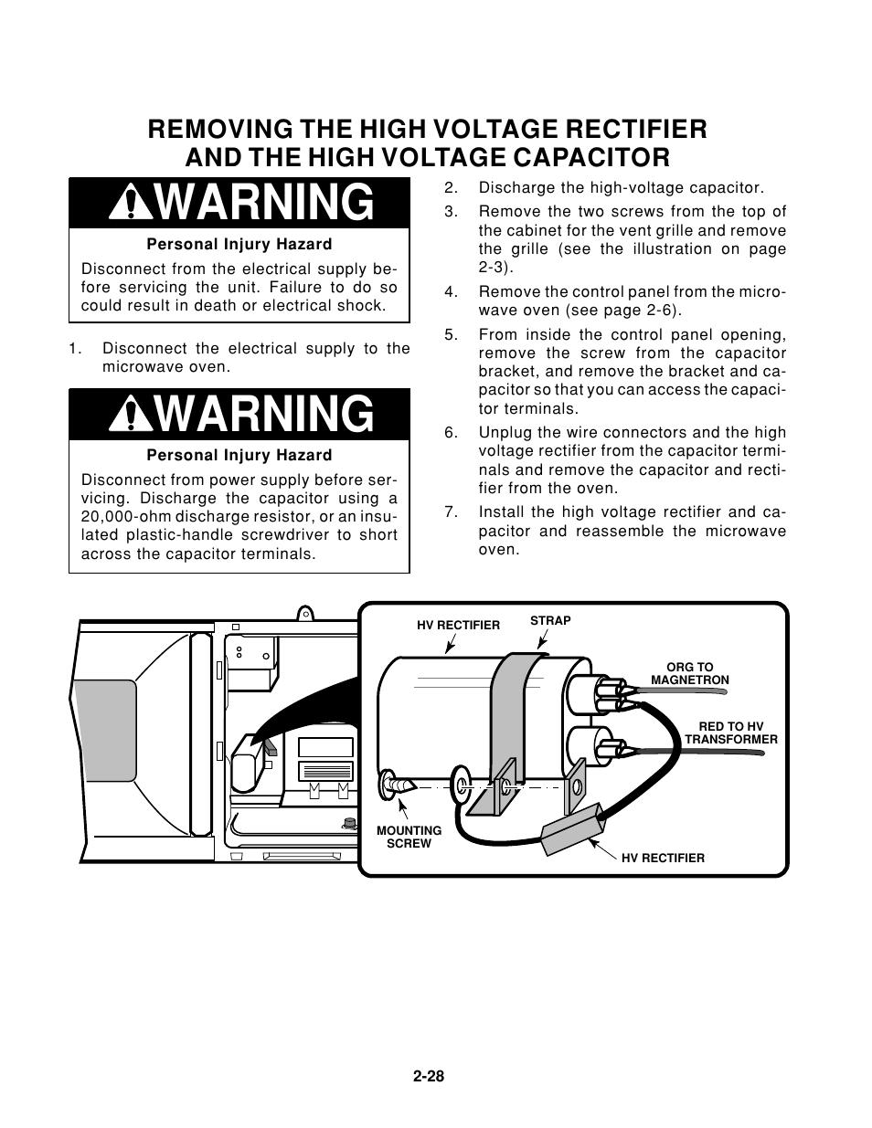 Warning | Whirlpool 1997 "E" User Manual | Page 38 / 80
