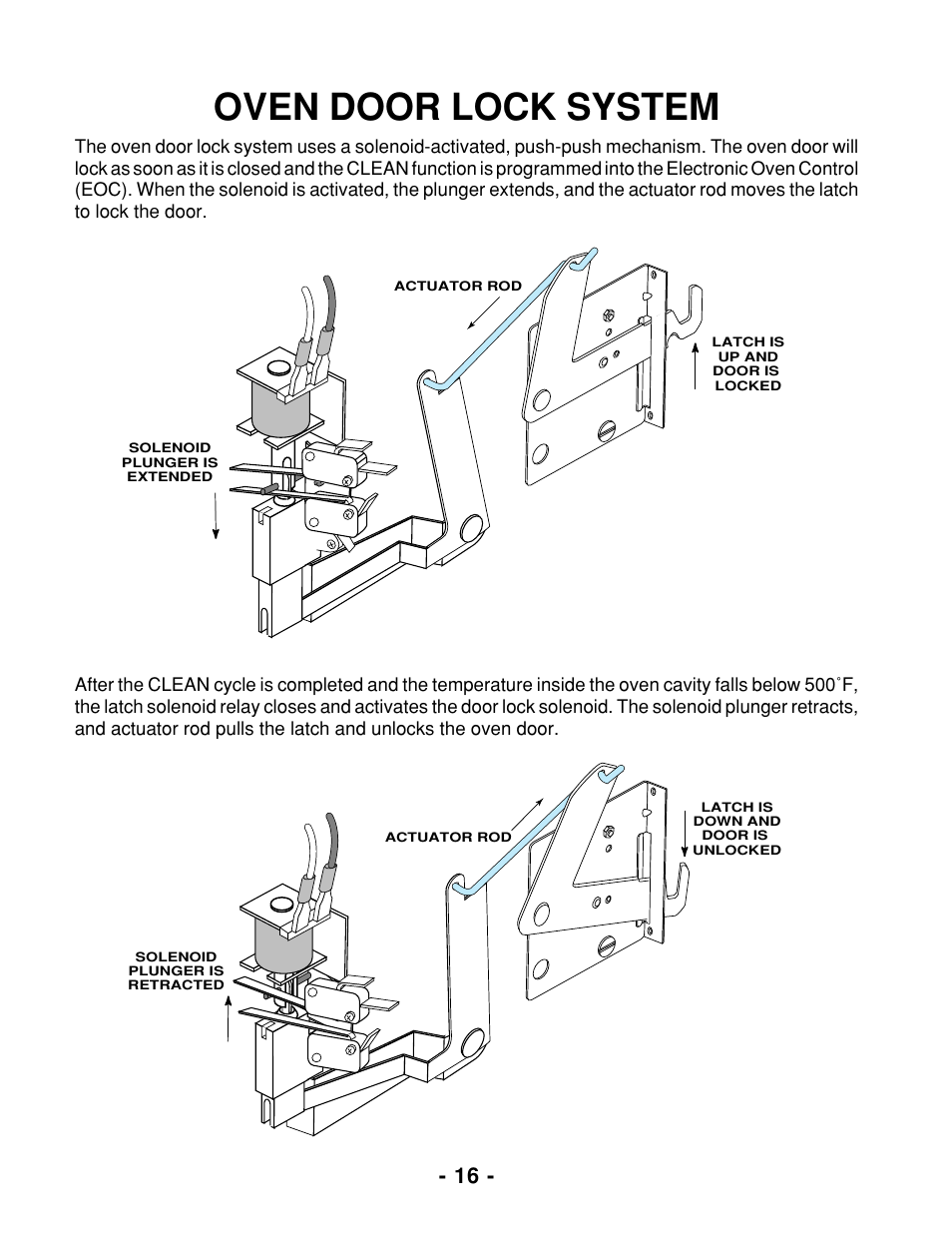 Oven door lock system | Whirlpool 465 User Manual | Page 18 / 32