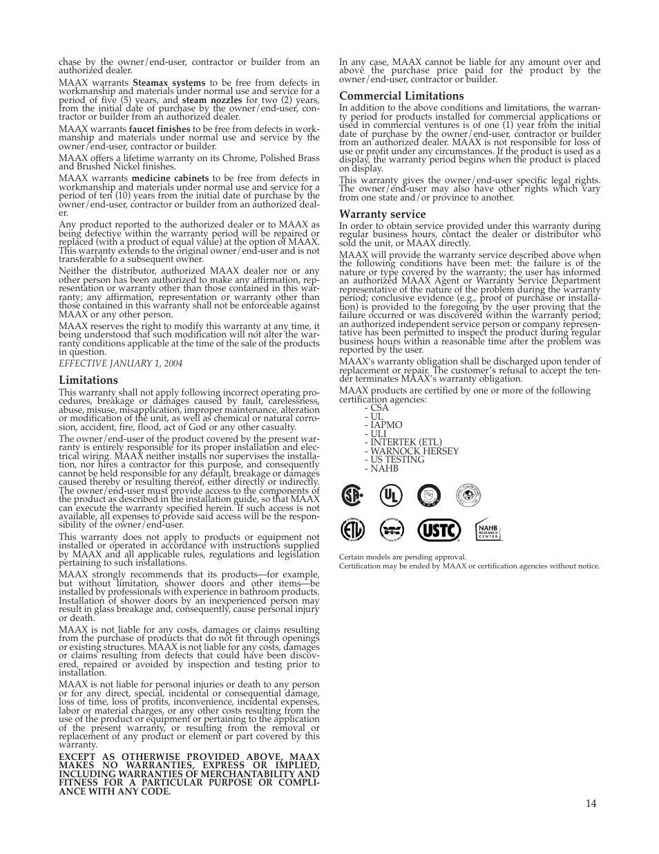 Whirlpool Maax Pearl Hot Tub User Manual | Page 15 / 16
