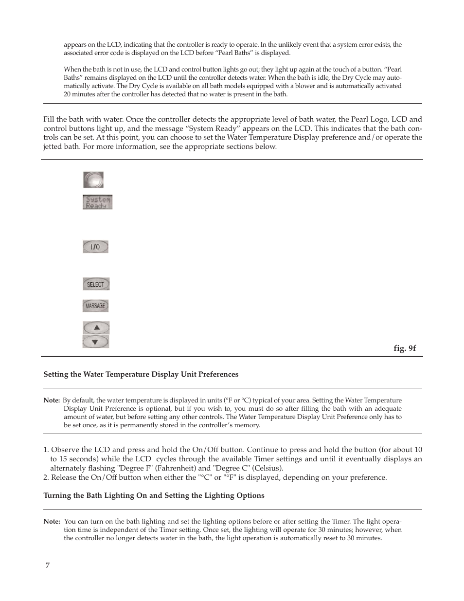 Fig. 9f | Whirlpool Maax Pearl Hot Tub User Manual | Page 8 / 16