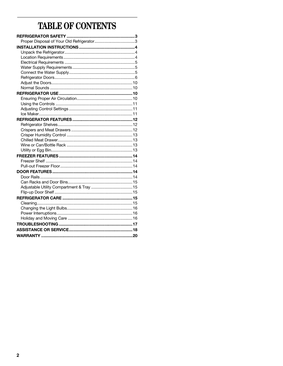 Whirlpool 8ET8MTKXKT04 User Manual | Page 2 / 20