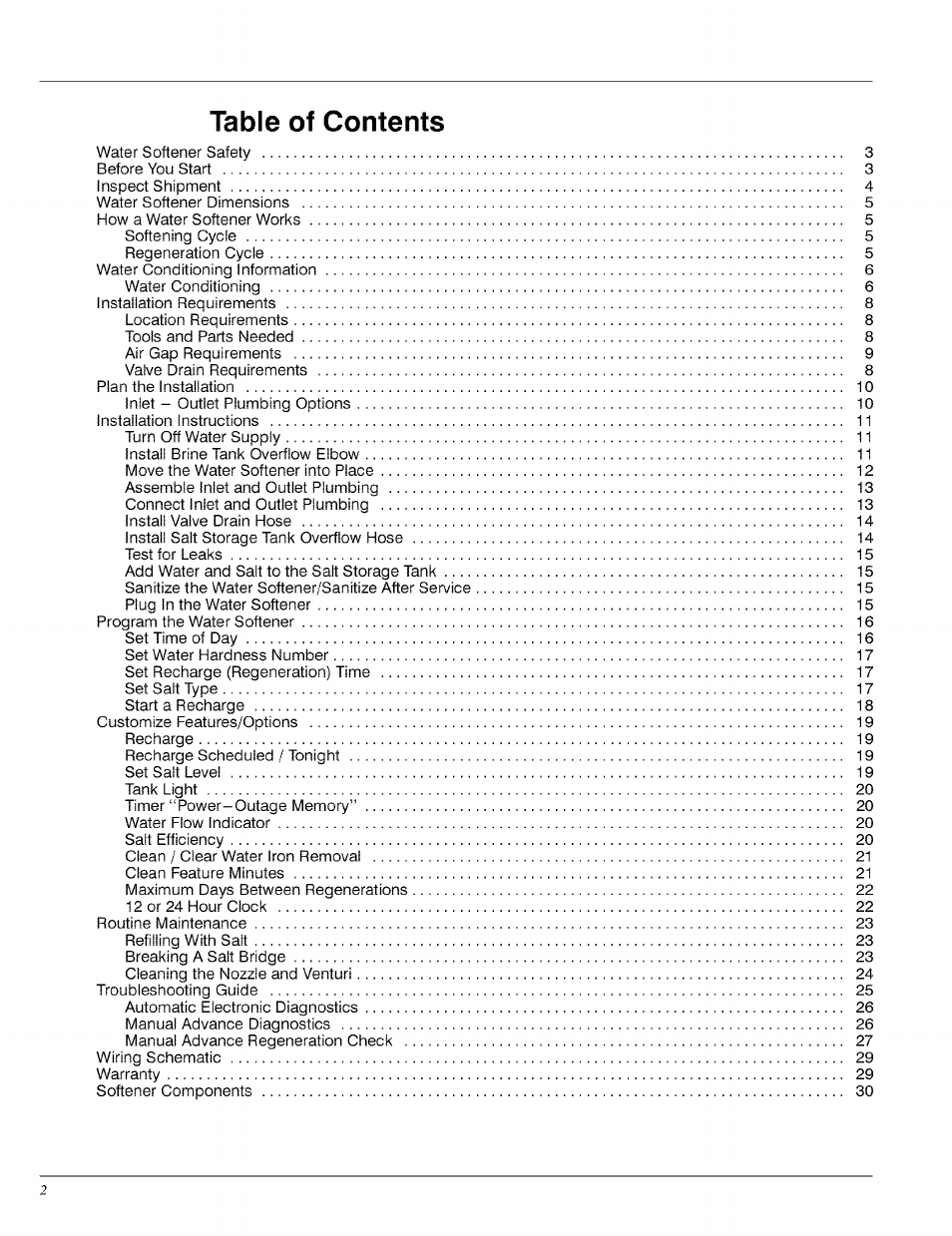 Whirlpool WHES40 User Manual | Page 2 / 36