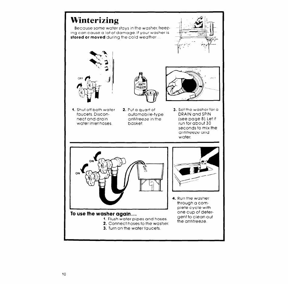 Winterizing | Whirlpool LA3300XP User Manual | Page 10 / 12