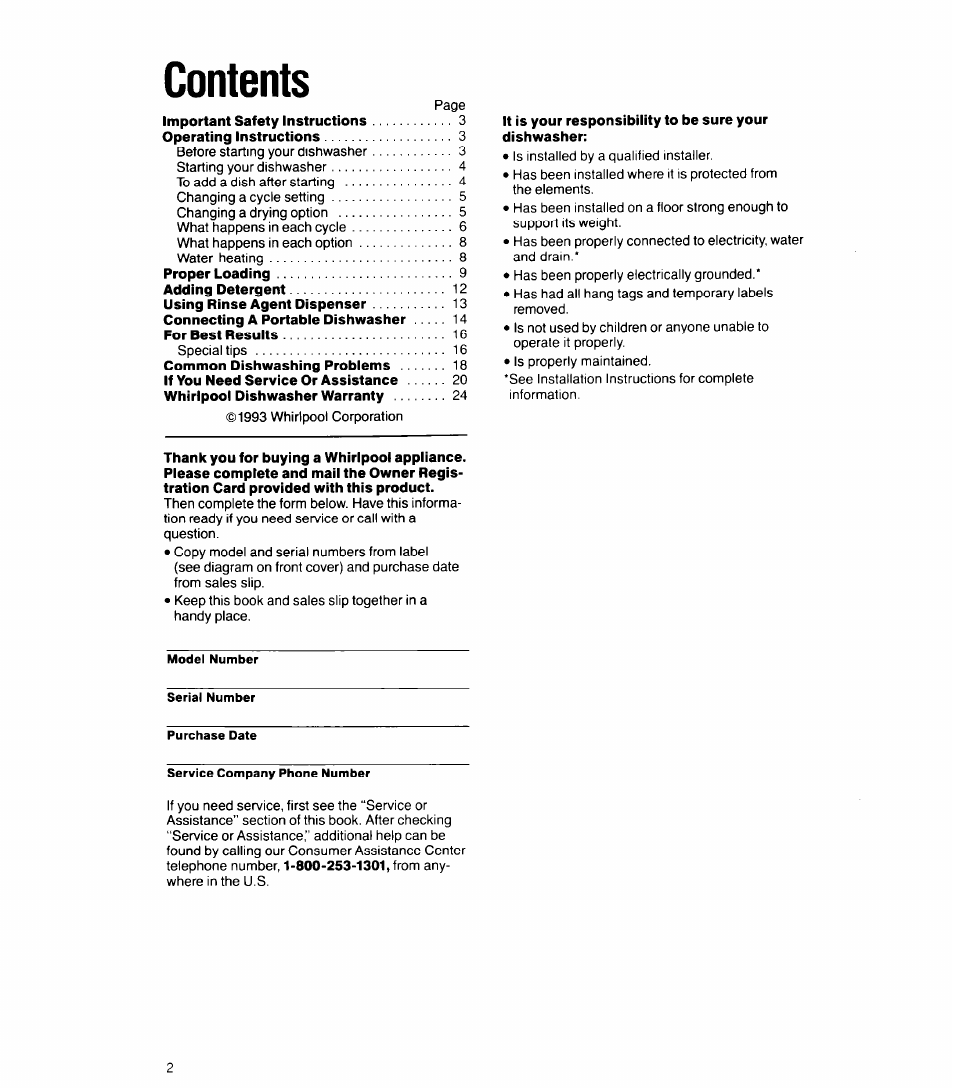 Whirlpool 8500 User Manual | Page 2 / 23