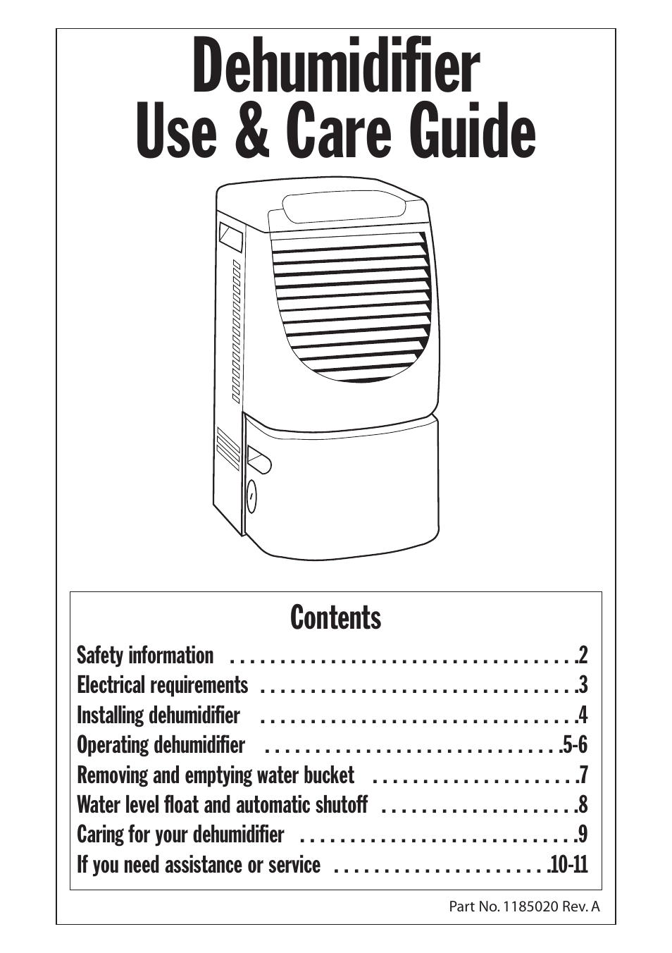 Whirlpool 1185020 User Manual | 24 pages