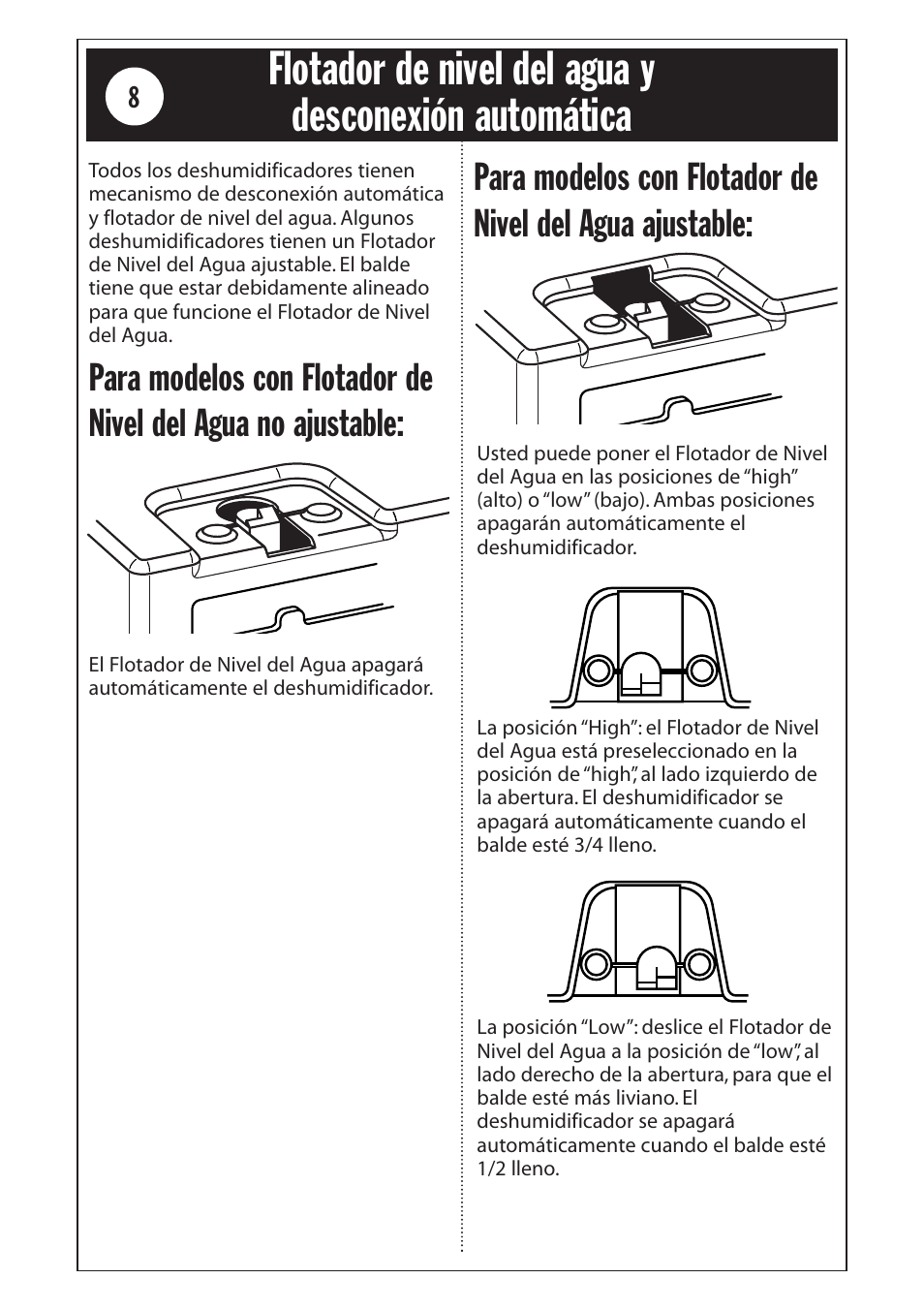 Flotador de nivel del agua y | Whirlpool 1185020 User Manual | Page 20 / 24