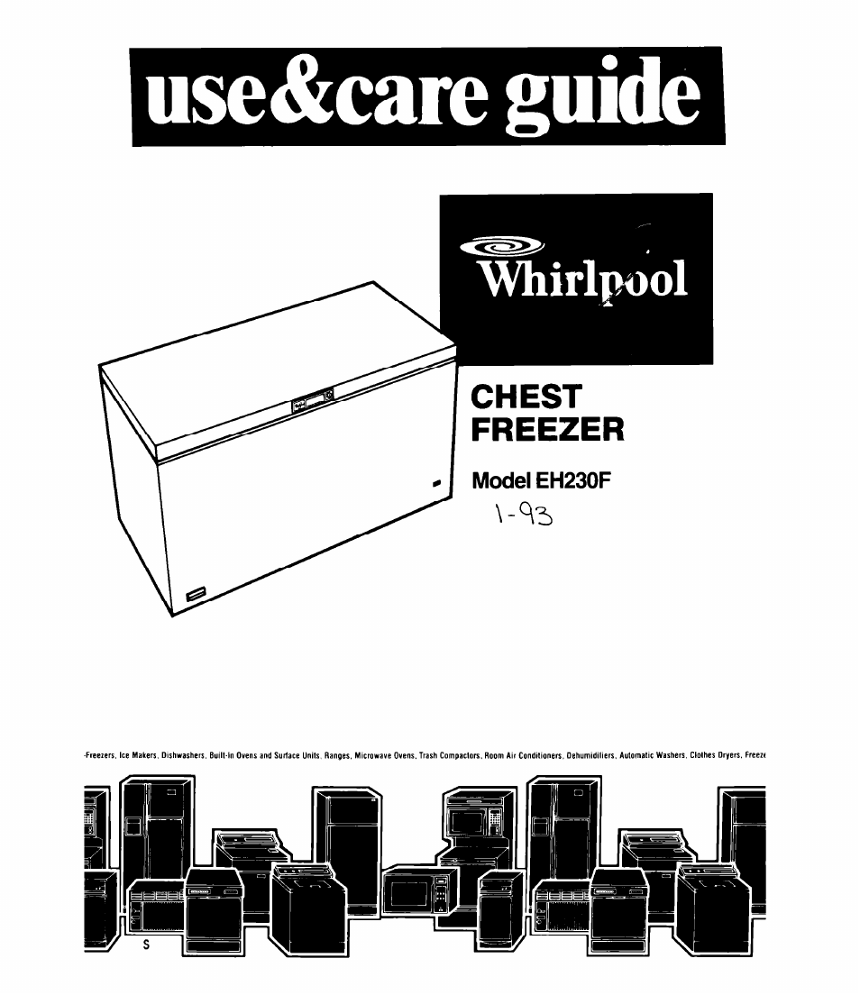 Whirlpool EH230F User Manual | 12 pages