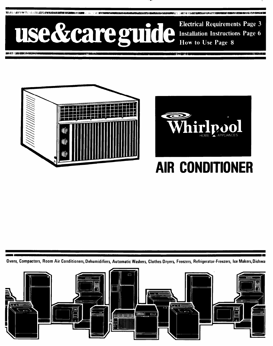 Whirlpool ACE094XM0 User Manual | 12 pages