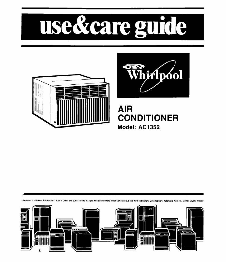 Whirlpool AC1 352 User Manual | 8 pages