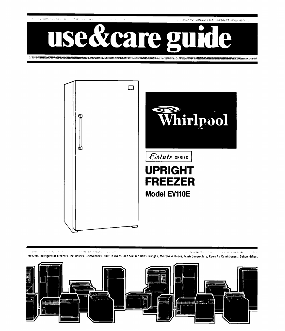 Whirlpool EV110E User Manual | 12 pages