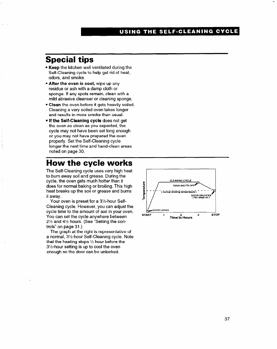 Special tips, How the cycle works | Whirlpool RBD245PD User Manual | Page 37 / 47