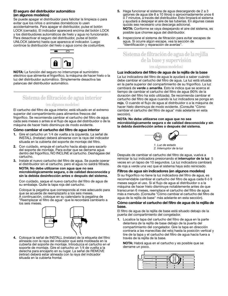 Sistema de filtración de agua interior | Whirlpool 2211657 User Manual | Page 35 / 93