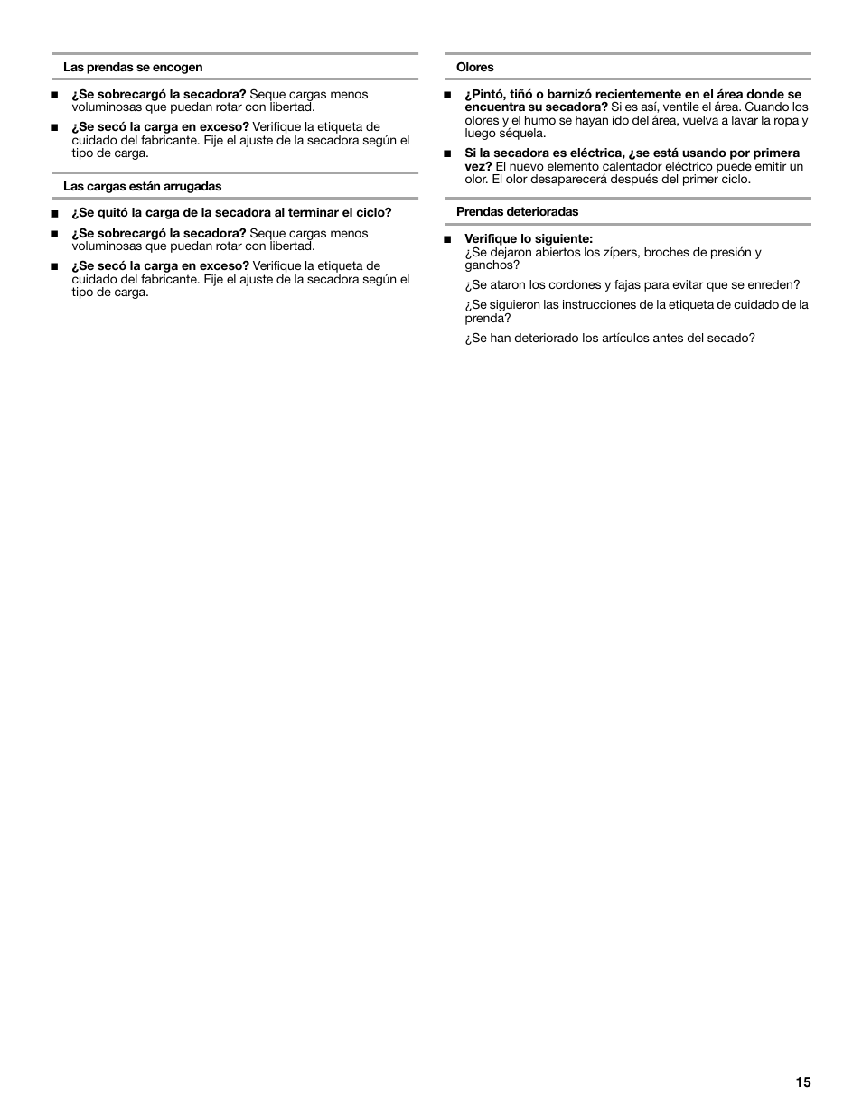 Whirlpool 8578370 User Manual | Page 15 / 16