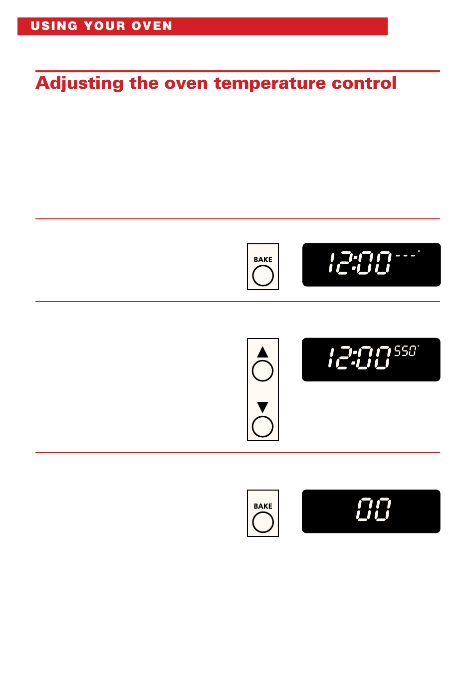 Adjusting the oven temperature control | Whirlpool SB160PEE User Manual | Page 16 / 40
