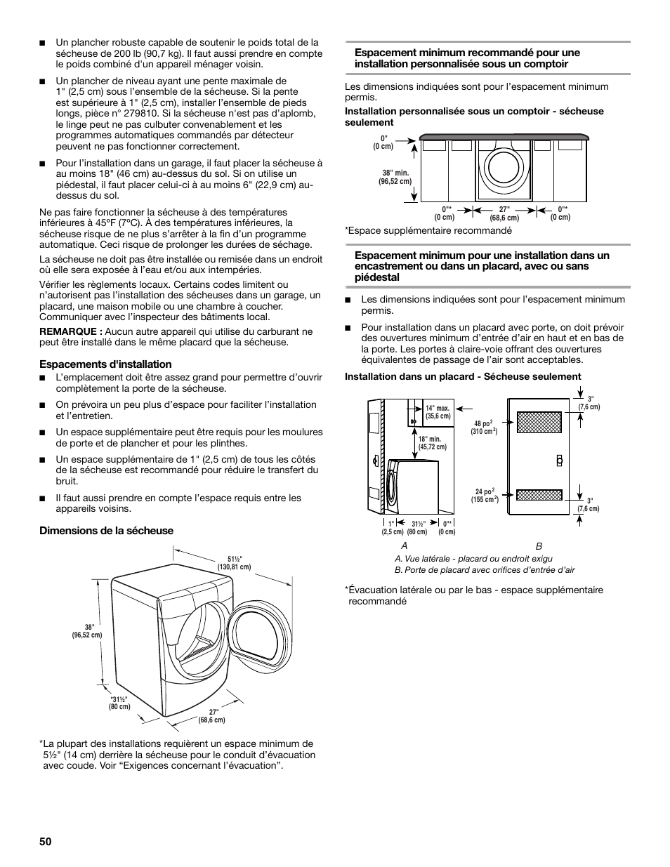 Whirlpool FRONT-LOADING GAS DRYER User Manual | Page 50 / 72