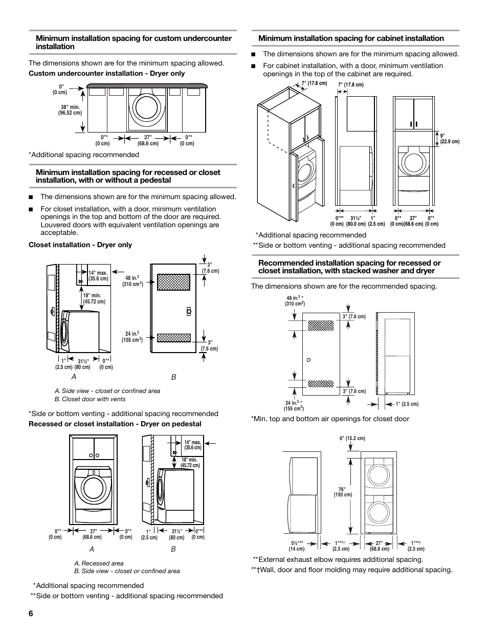 Whirlpool FRONT-LOADING GAS DRYER User Manual | Page 6 / 72