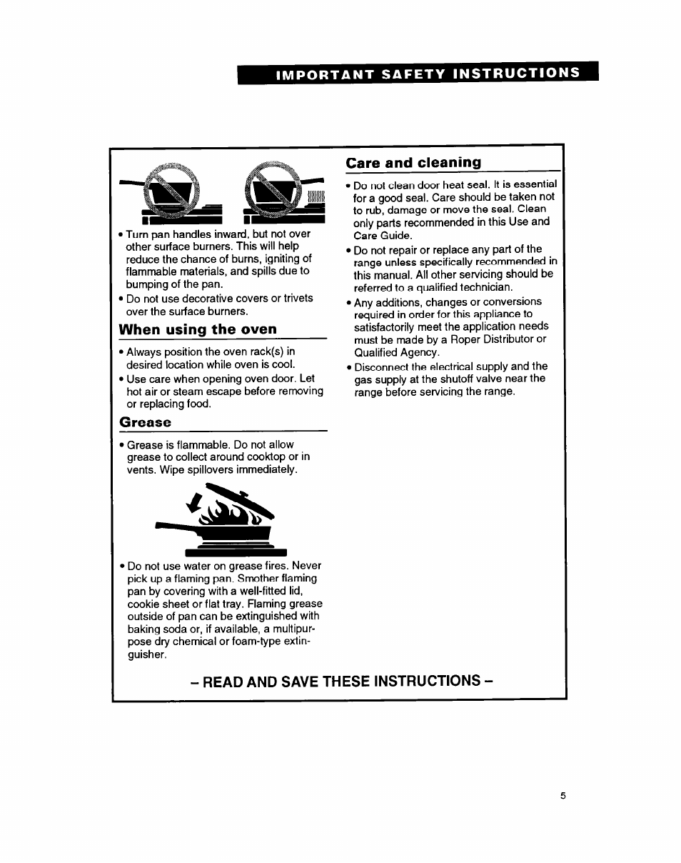 Whirlpool FGP335B User Manual | Page 5 / 26