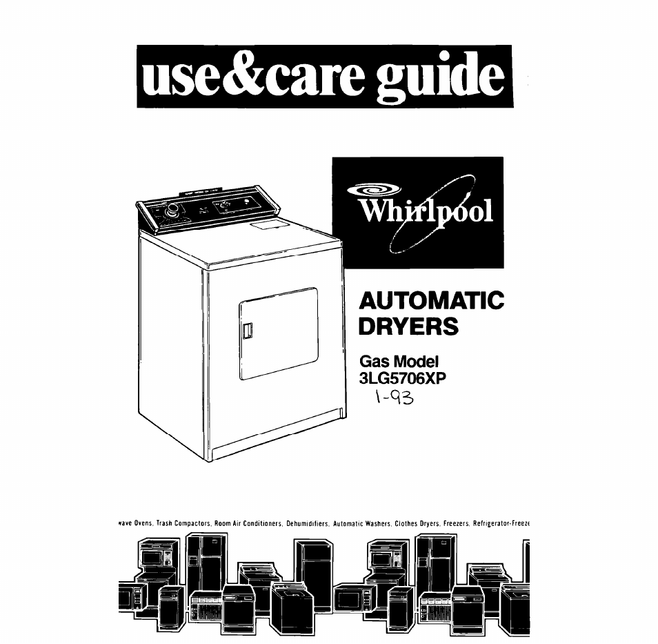 Whirlpool 3LG5706XP User Manual | 12 pages