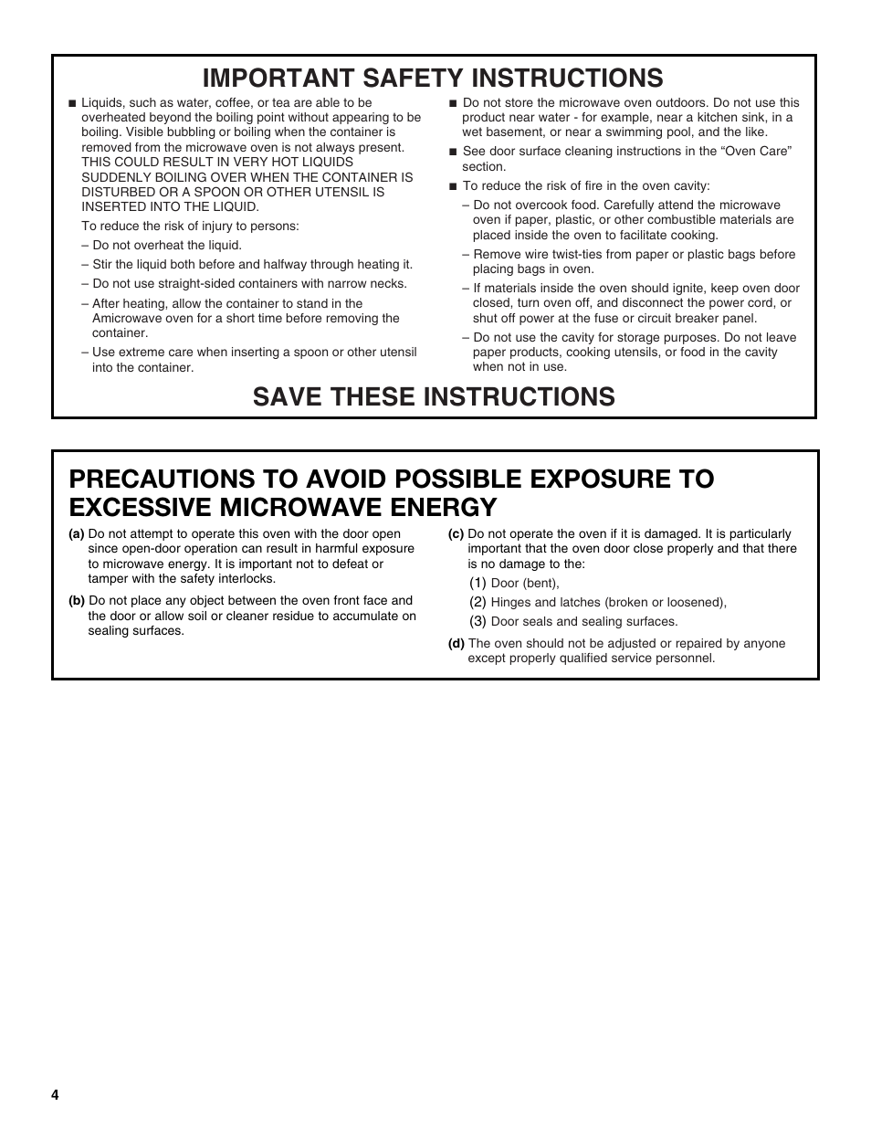 Whirlpool YGSC308 User Manual | Page 4 / 24