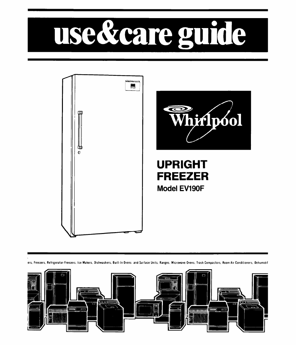 Whirlpool EV190F User Manual | 12 pages