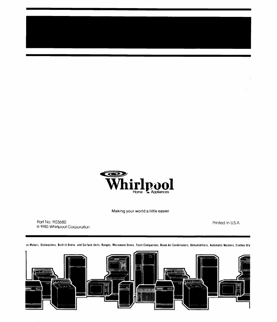 Avhirlpool | Whirlpool EV190F User Manual | Page 12 / 12