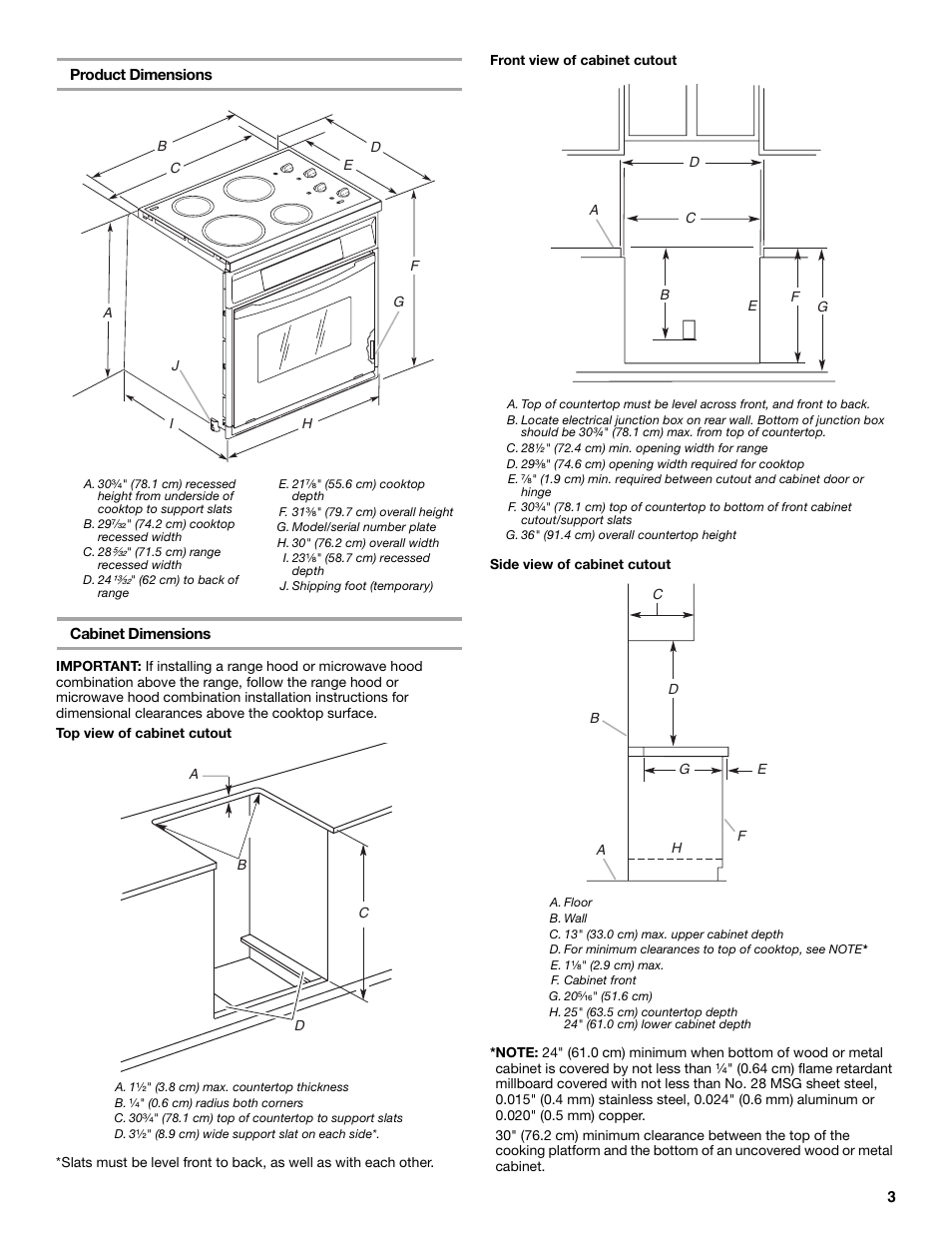 Whirlpool Drop-In Ceramic Electric Range User Manual | Page 3 / 8