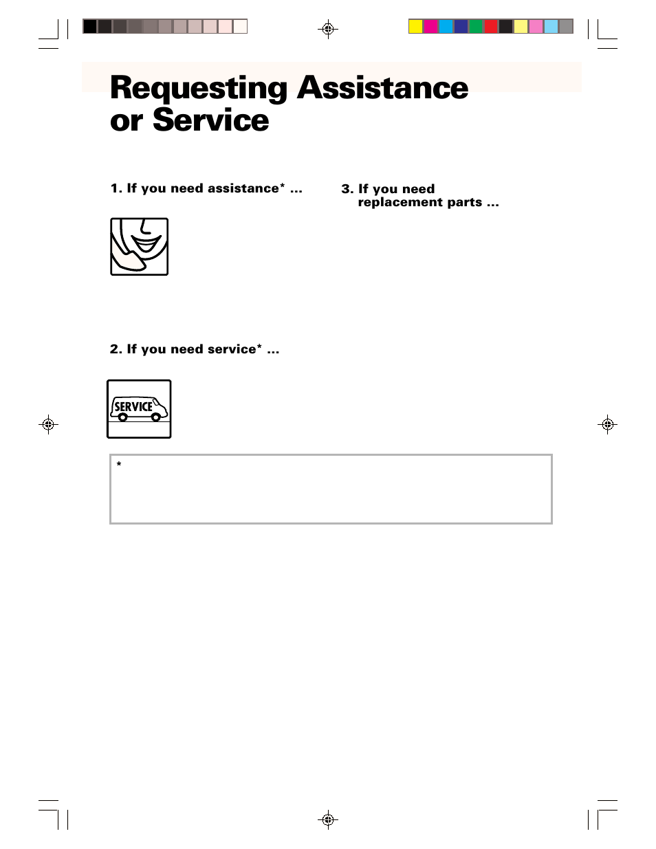 Requesting assistance or service | Whirlpool CMT061SG User Manual | Page 27 / 28