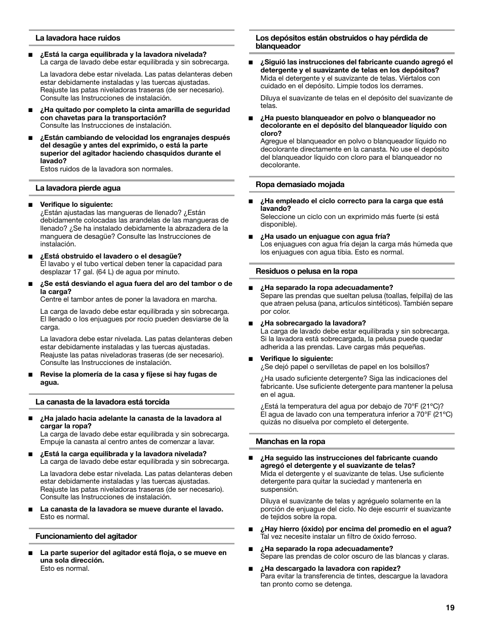 Whirlpool 8539782 User Manual | Page 19 / 20