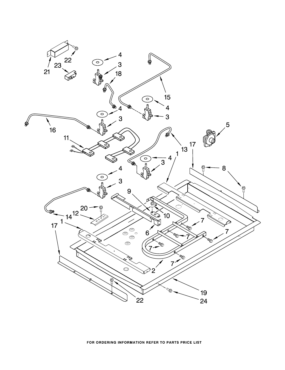 Burner box, gas valves, and switches | Whirlpool GLS3675VS00 User Manual | Page 3 / 5