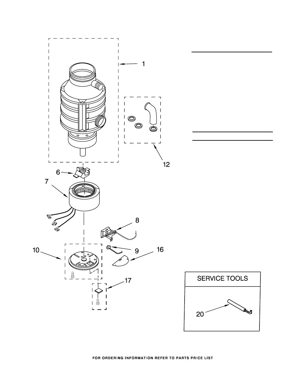 Lower housing and motor parts | Whirlpool GC5000XE2 User Manual | Page 2 / 2