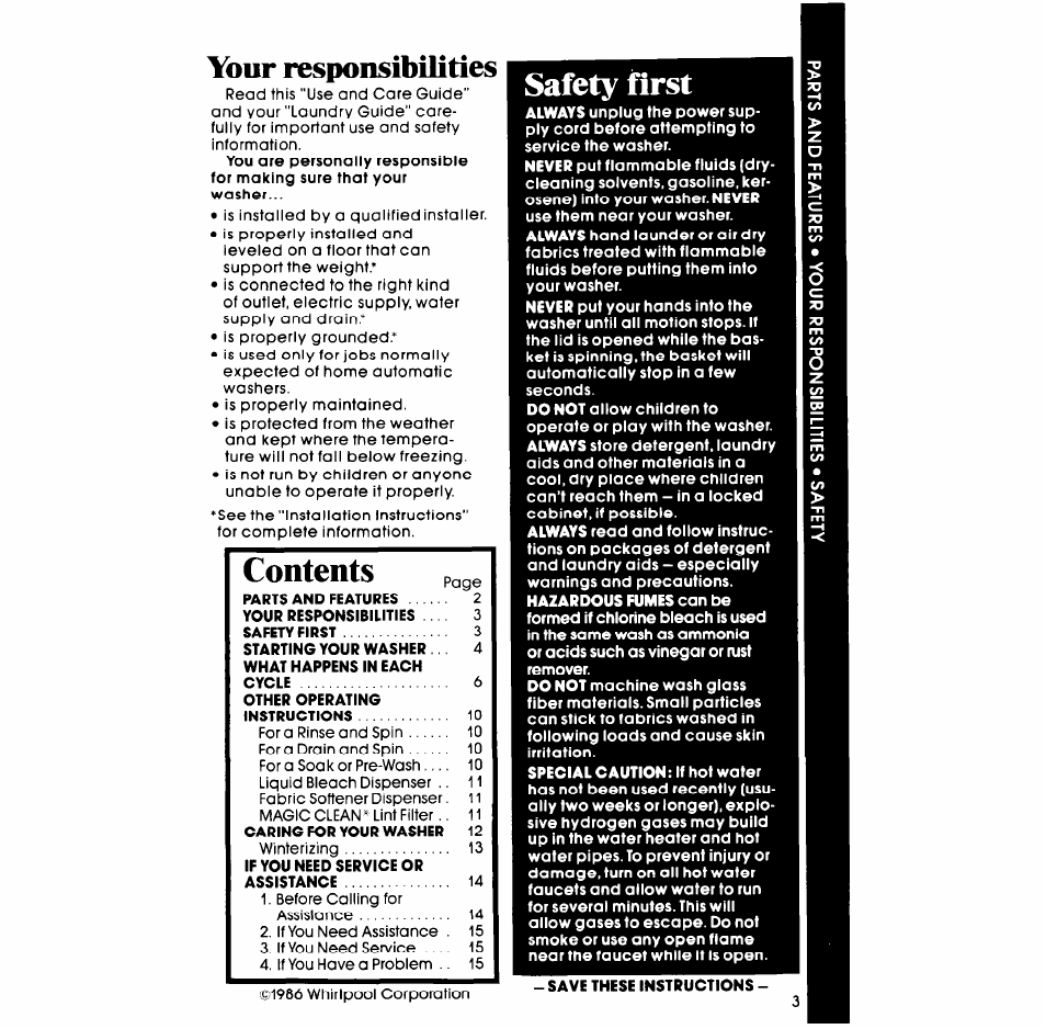 Whirlpool LA7899XP User Manual | Page 3 / 16