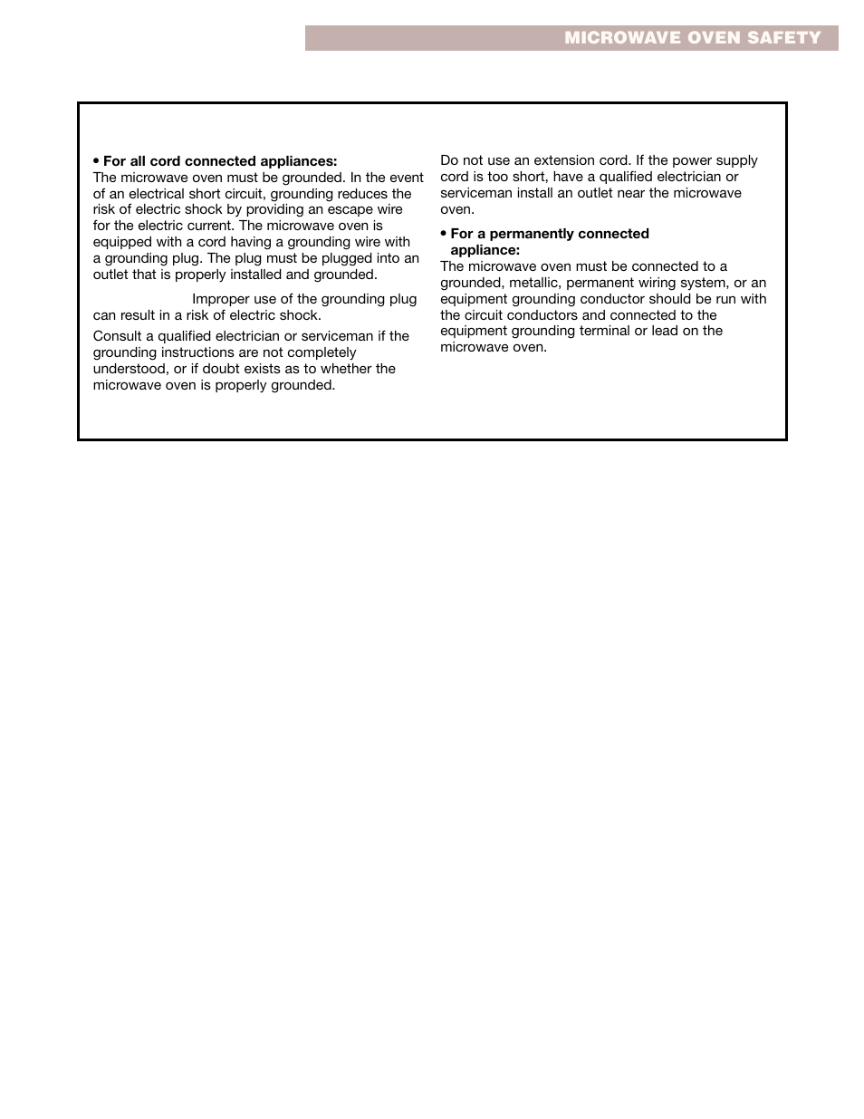 Grounding instructions, Save these instructions | Whirlpool GMC275PD User Manual | Page 5 / 32