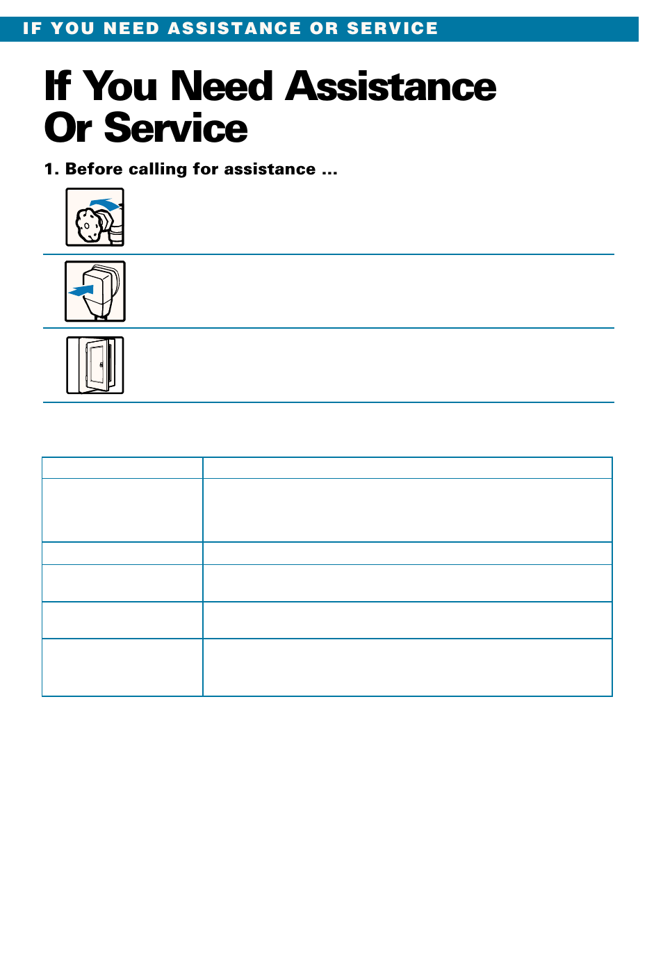 If you need assistance or service | Whirlpool LSE9355BQ0 User Manual | Page 30 / 32