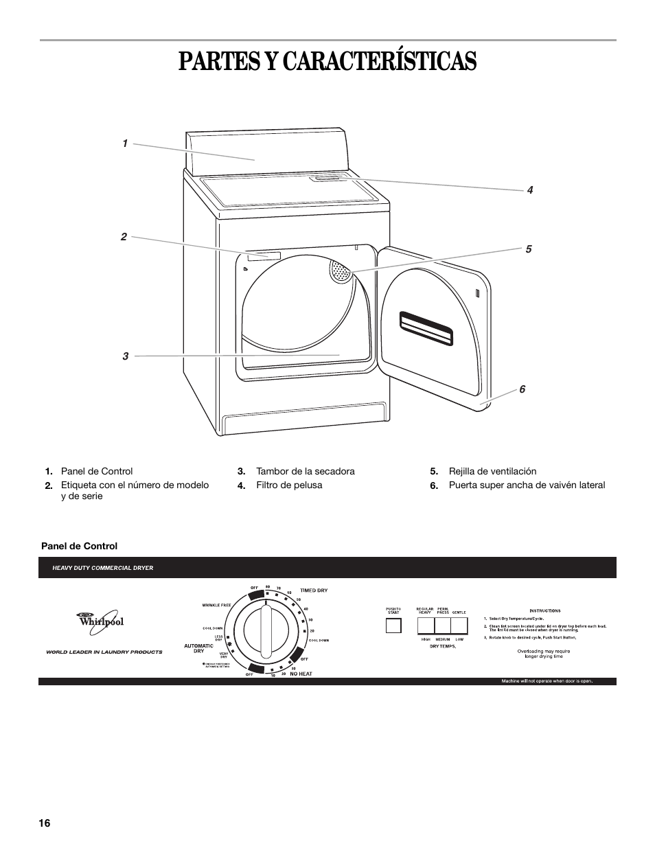 Partes y características | Whirlpool GCGM2991LQ0 User Manual | Page 16 / 24