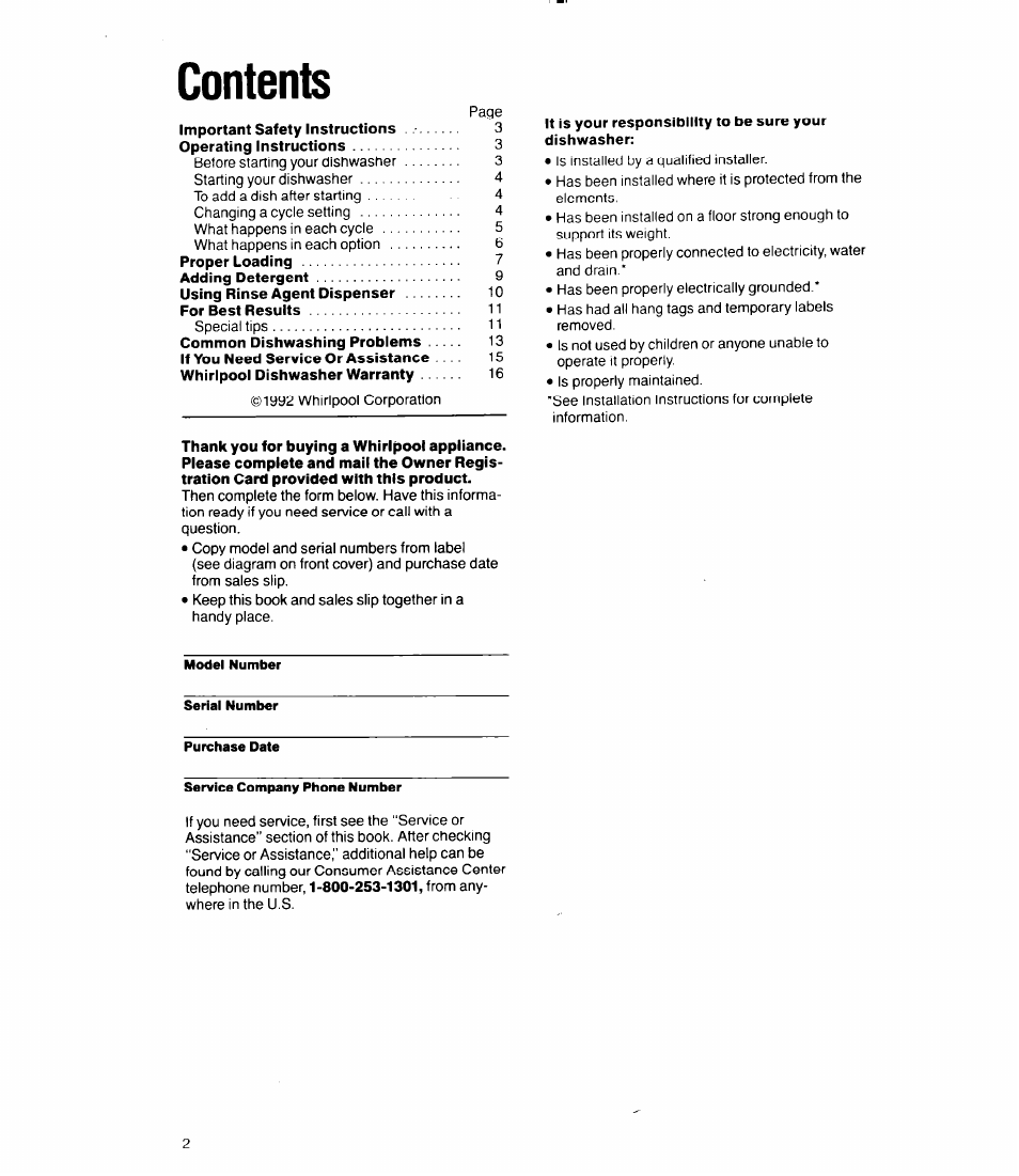 Whirlpool 8000 Series User Manual | Page 2 / 16