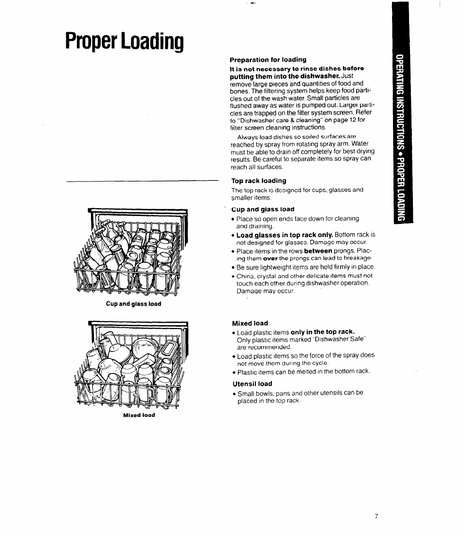Proper loading | Whirlpool 8000 Series User Manual | Page 7 / 16