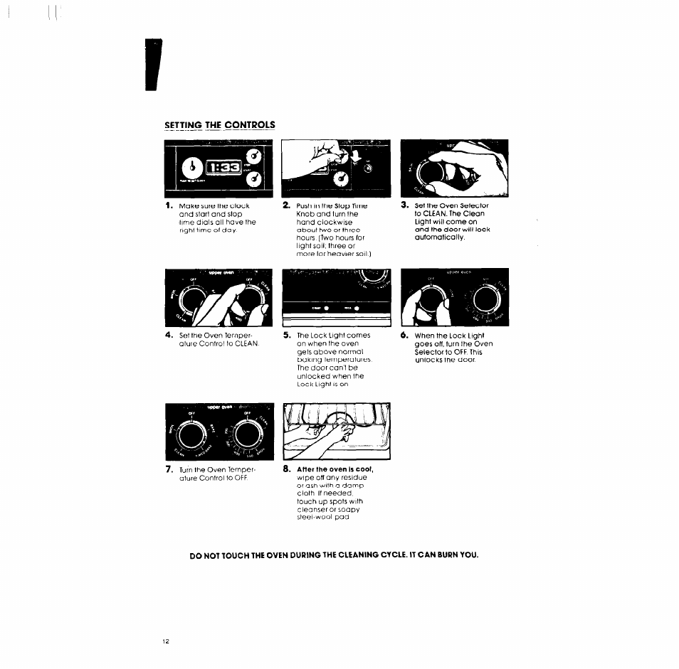 Setting the controls | Whirlpool RB170PXL User Manual | Page 12 / 16