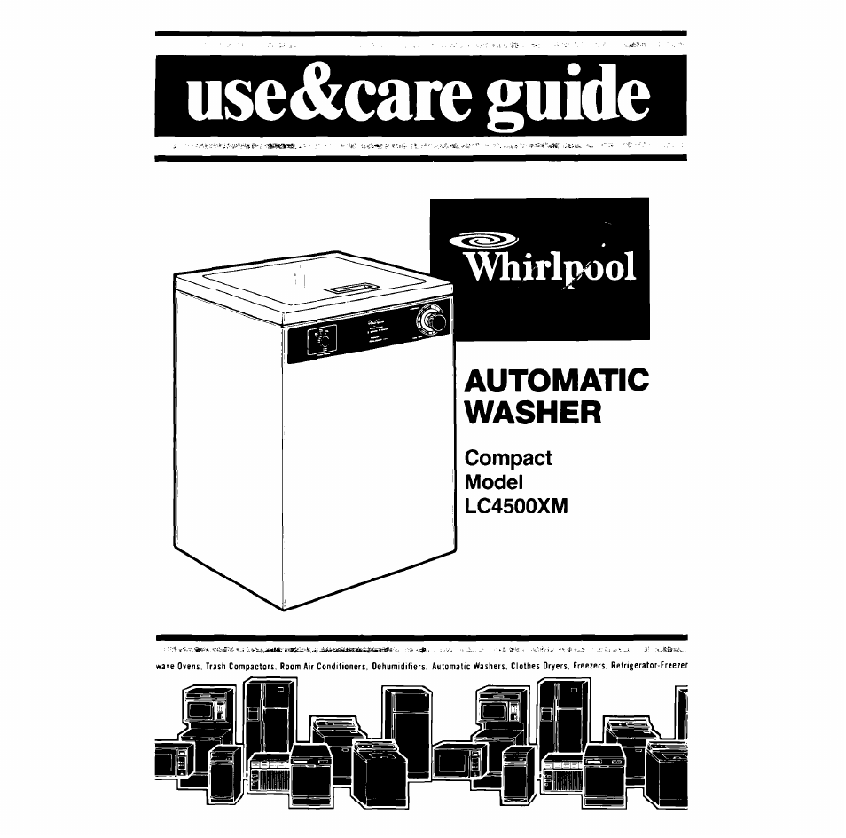 Whirlpool LC4500XM User Manual | 12 pages