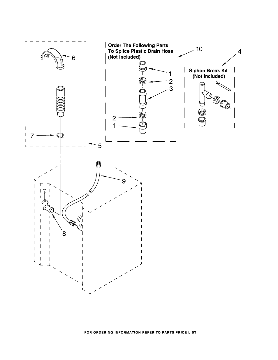 Water system, Water system parts | Whirlpool LTE5243DQ7 User Manual | Page 14 / 19