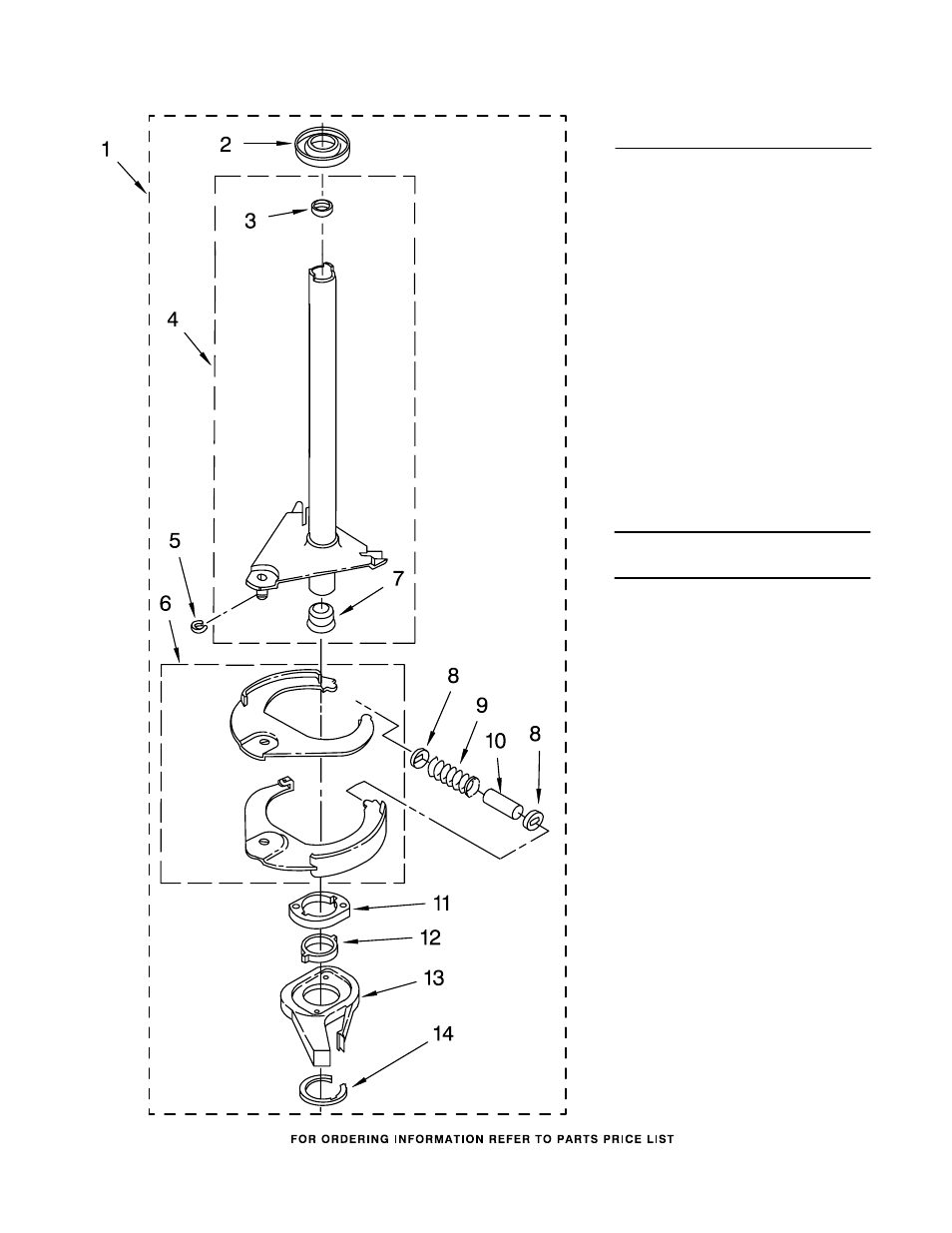 Brake and drive tube, Brake and drive tube parts | Whirlpool LTE5243DQ7 User Manual | Page 16 / 19