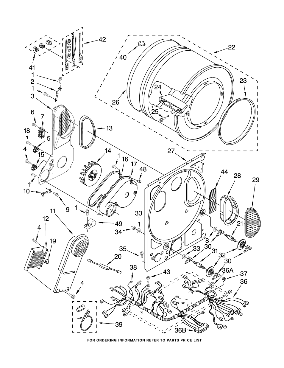 Dryer bulkhead, Dryer bulkhead parts | Whirlpool LTE5243DQ7 User Manual | Page 5 / 19